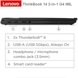 מחשב נייד Lenovo ThinkBook 14 2in1 Yoga Gen4 U5-16GB-SSD-512GB