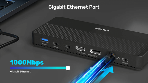 תחנת עגינה אוניברסלית UNITEK D1079A USB-C 4K Docking Station   