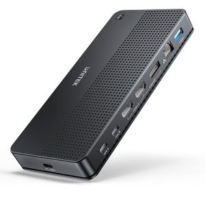 תחנת עגינה אוניברסלית UNITEK D1103A01 Dual 4K KVM 13 in 1   