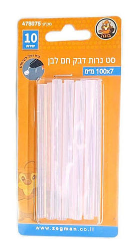סט 10 נרות דבק חם - 100*7 מ
