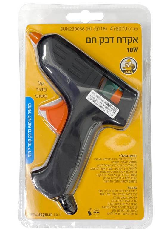 אקדח דבק חם מיני - 10W תקן ישראלי "בונה"