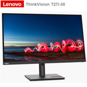 מסך 27 אינטש Lenovo ThinkVision T27i-30, רזולוציה Full HD, כיוון גובה