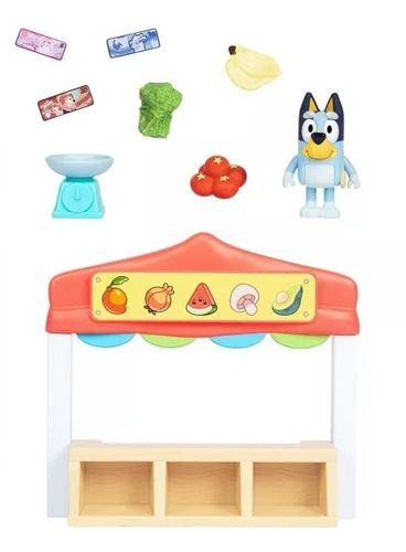 דוכן שוק האיכרים של בלואי עם דמות ו 4 אביזרי משחק