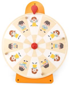 לוח פעילות מסתובב מעץ לתליה על הקיר - 12 הבעות פנים ותנועות גוף