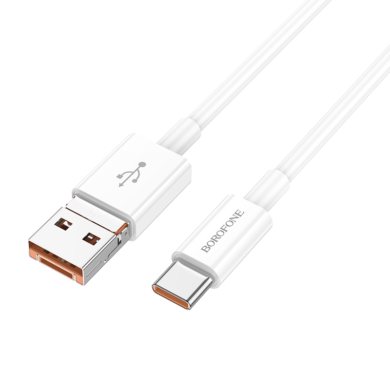 כבל בחיבור USB-C / USB Borofone בצבע לבן