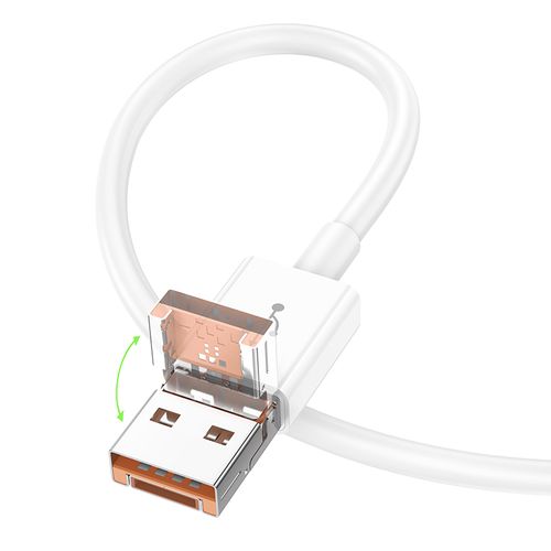 כבל בחיבור USB-C / USB Borofone בצבע לבן