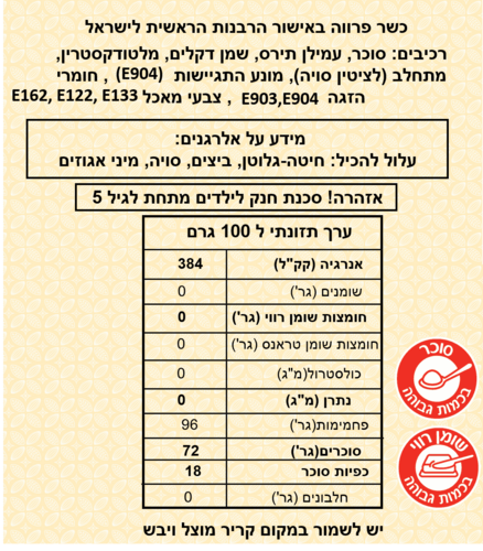 מיזרה צבעוני 200 גרם