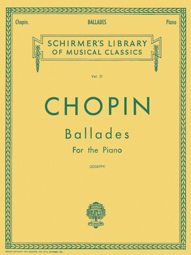 ספר תווים Chopin Ballades - Schirmer