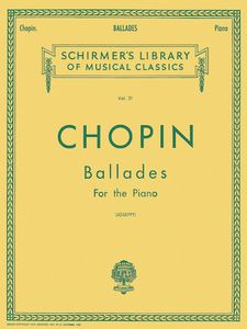 ספר תווים Chopin Ballades - Schirmer