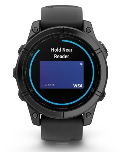 שעון חכם Garmin Fenix E AMOLED 47mm אפור צפחה פלדה עם רצועת סיליקון שחורה