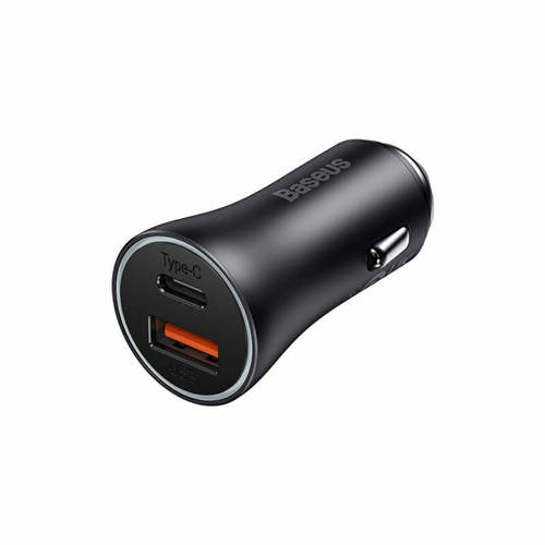 ראש מטען לרכב כפול עם יציאות  BASEUS USB + TYPE C 60W