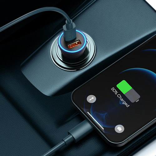 ראש מטען לרכב כפול עם יציאות  BASEUS USB + TYPE C 60W