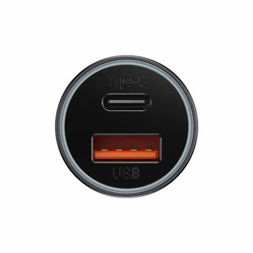 ראש מטען לרכב כפול עם יציאות  BASEUS USB + TYPE C 60W