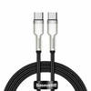 כבל טעינה וסנכרון מהיר  Baseus Cafule Type C - Type C 100W צבע שחור
