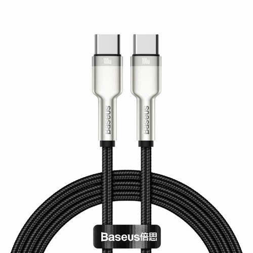 כבל טעינה וסנכרון מהיר  Baseus Cafule Type C - Type C 100W צבע שחור