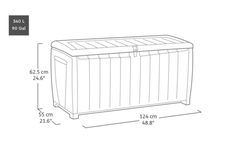 ארגז אחסון נובל 340 ליטר - חום