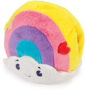 בובת חיבוק ומחמם ידים בקוטר 35 ס"מ - קשת בענן