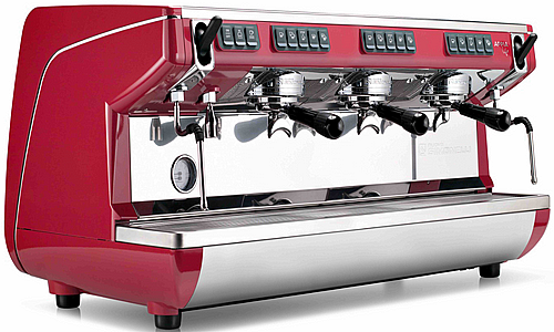 מכונת אספרסו מקצועית לבתי עסק Nuova Simonelli Appia Life 3 ראשים- אדום