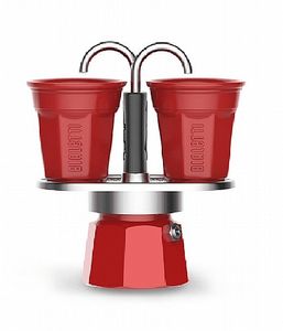 סט מקינטה ביאלטי מיני אקספרס+ 2 כוסות אדום Bialetti Set Mini Express Red