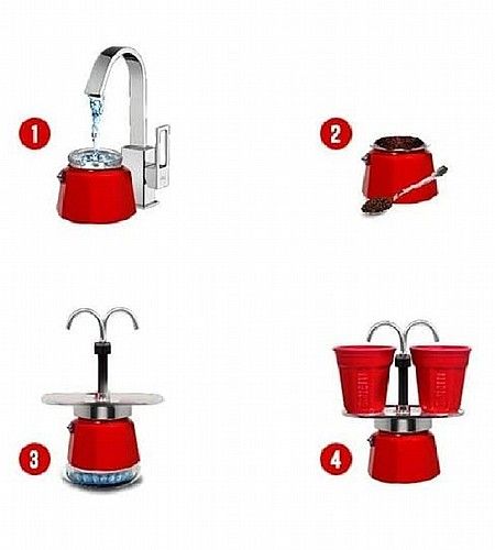 סט מיני אקספרס BIALETTI הכולל שתי כוסות אספרסו