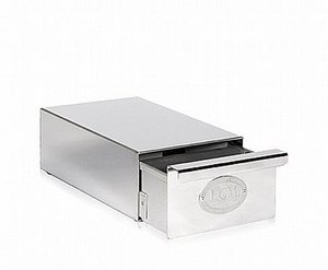 מגירת ריקון שאריות קפה מנירוסטה KNOCKBOX SLIM DRAWER ECM
