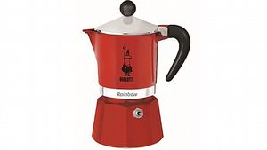 מקינטה ביאלטי אדומה 3 כוסות Moka Rainbow Bialetti