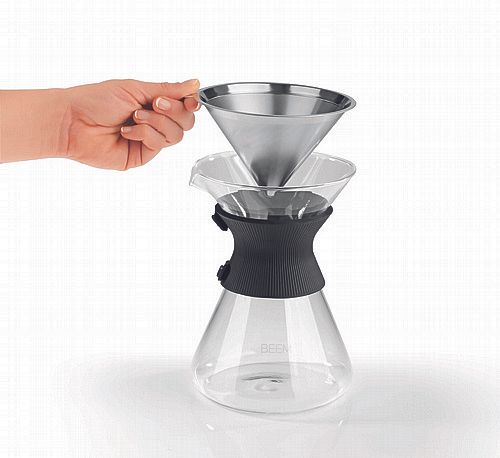 פור אובר מזכוכית לקפה פילטר 6 כוסות BEEM POUR OVER