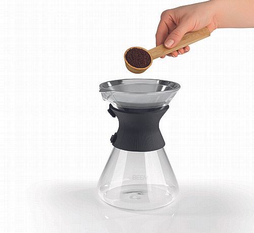 פור אובר מזכוכית לקפה פילטר 6 כוסות BEEM POUR OVER
