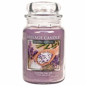 נר ריחני של Village Candle-Lavender Sea Salt (גדול)