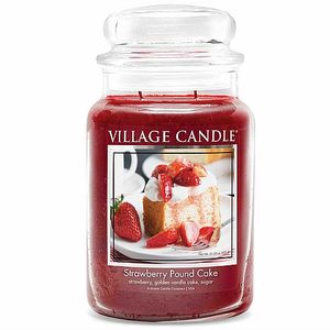 נר ריחני של Village Candle-Strawberry Pound cake (גדול)- מבצע- 2 נרות ב- 199 ש"ח בלבד!