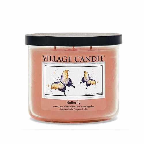 נר ריחני של Village Candle- Butterfly Bowl