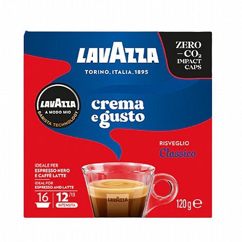 36 קפסולות קפה LAVAZZA A MODO MIO אורגינל תערובת Crema e Gusto- אדום-כחול