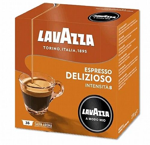 36 קפסולות קפה LAVAZZA A MODO MIO אורגינל תערובת Delizioso- כתום