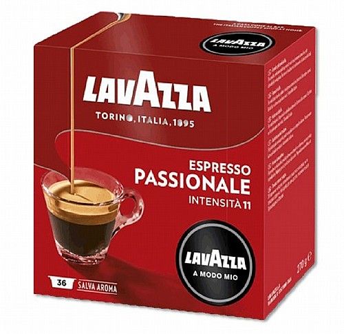 36 קפסולות קפה LAVAZZA A MODO MIO אורגינל תערובת Passionale- אדום