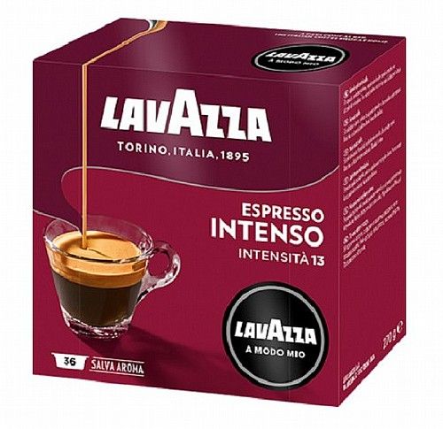 36 קפסולות קפה LAVAZZA A MODO MIO אורגינל תערובת Intenso- בורדו