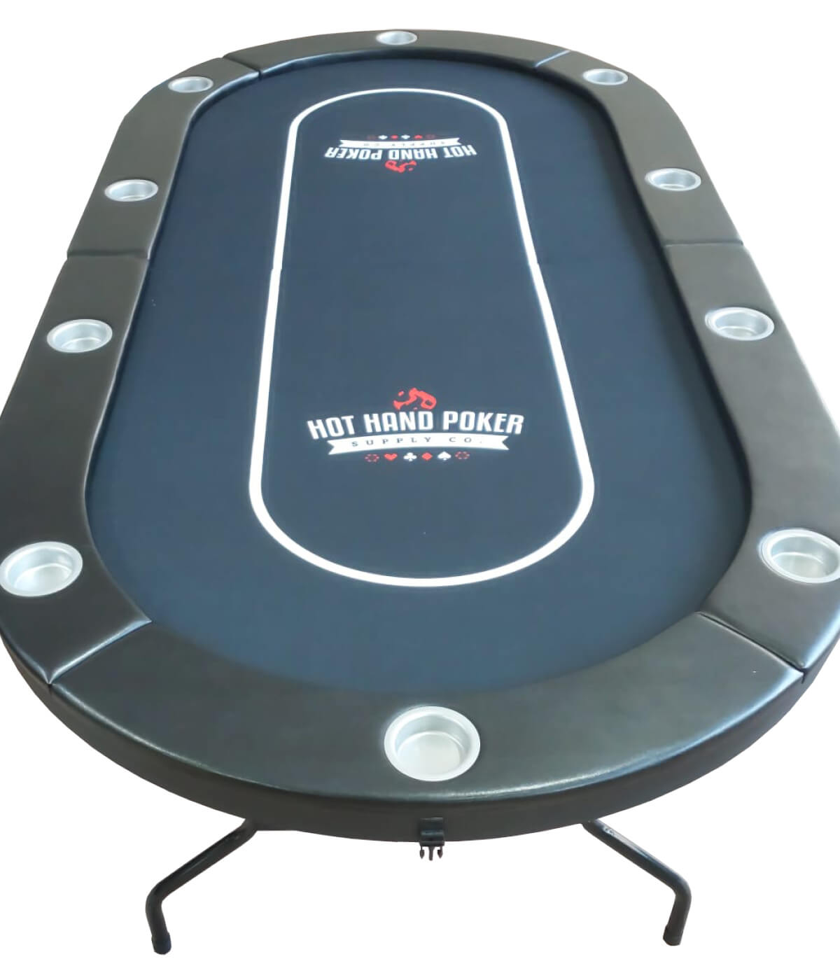 שולחן פוקר אליפטי מתקפל 213 ס"מ HOT HAND POKER סופרליג שחור