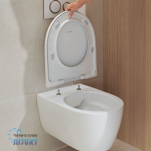 GEBERIT iCon 501.660.01.1 | מושב אסלה נשלף דק גבריט אייקון טריקה שקטה שליפה מהירה | לבן