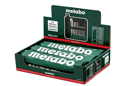 סט אזמלים ומקדחים SDS METABO - 10 יחידות