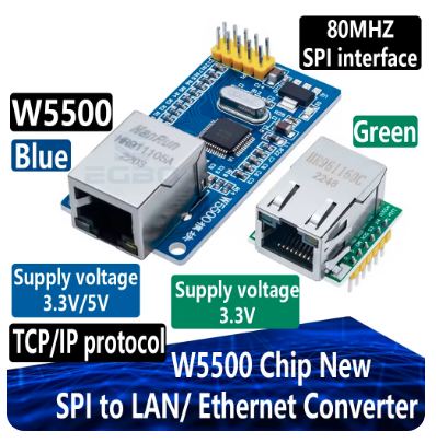 ממיר SPI ל-LAN/TCP / IP 51   עם המיקרו-קונטרולר החדש W5500