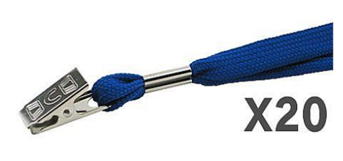  20 תגי עובד מפלסטיק 7.5/11 ס