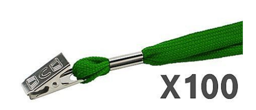  100 תגי עובד מפלסטיק 7.5/11 ס