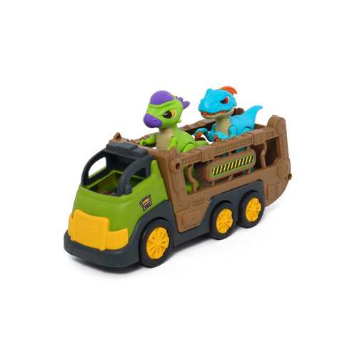 משאית משחק עם זוג דינוזאורים