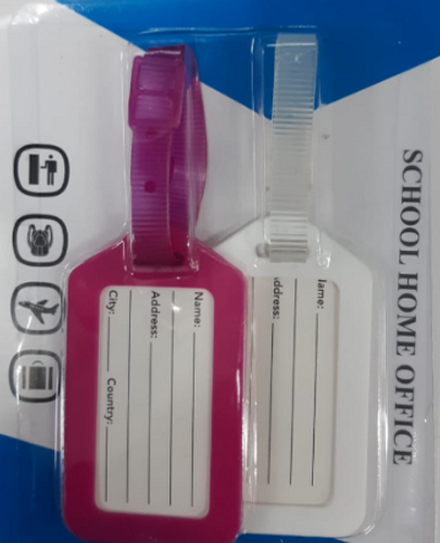  2 תגי שם למזוודה מפלסטיק