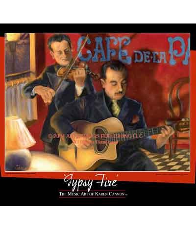 פוסטר Art Strings הציורים של קארן קאנון. GYPSY FIRE