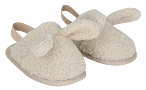 נעלי בית BUNNY מבד פופי רך, נעים ומחמם עם גומי - מידה 24