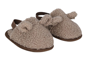 נעלי בית TEDDY מבד פופי רך, נעים ומחמם עם גומי - מידה 21