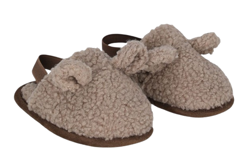 נעלי בית TEDDY מבד פופי רך, נעים ומחמם עם גומי - מידה 24