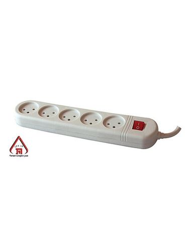 רב שקע כולל מפסק - 5 שקעים