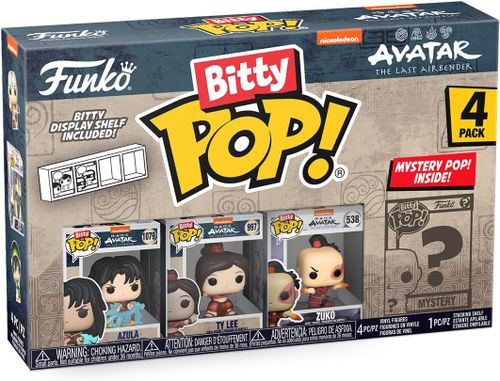 ביטי פופ! - מארז 3 דמויות + דמות בהפתעה Bitty POP! Avatar - אווטאר כשף האוויר האחרון - אזולה, טאי לי, זוקו ומיסטרי 