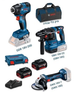 סט נטען פטישון + מברגת אימפקט + משחזת זווית 5